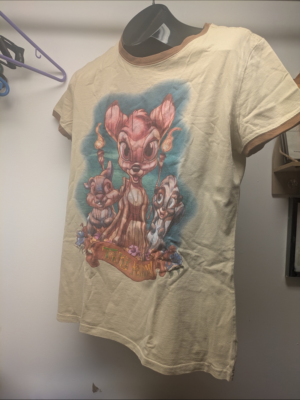 Women's Med T Shirt Bambi Flower Thumper Tiki Kingdom Disney Studio Collection